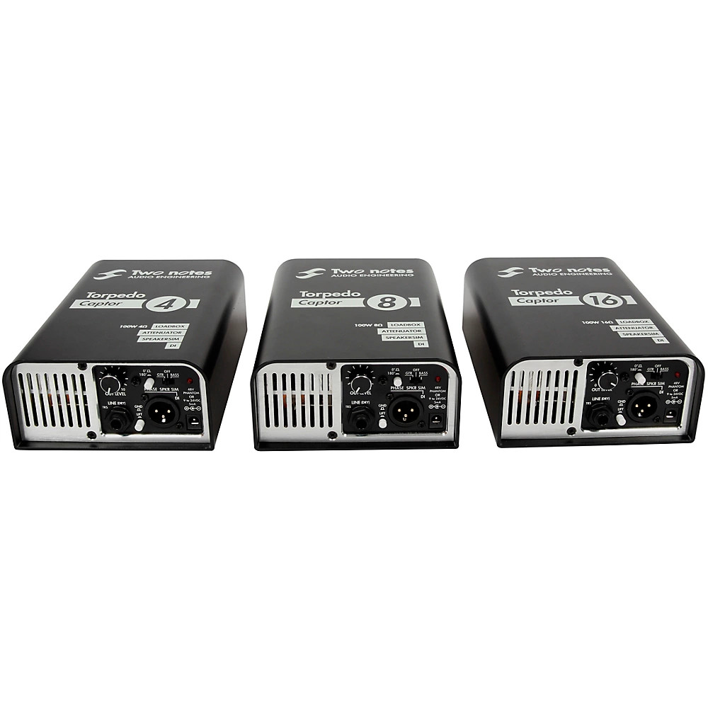 Two Notes Audio Engineering Torpedo Captor Loadbox/Attenuator/DI Black 8 Ohm