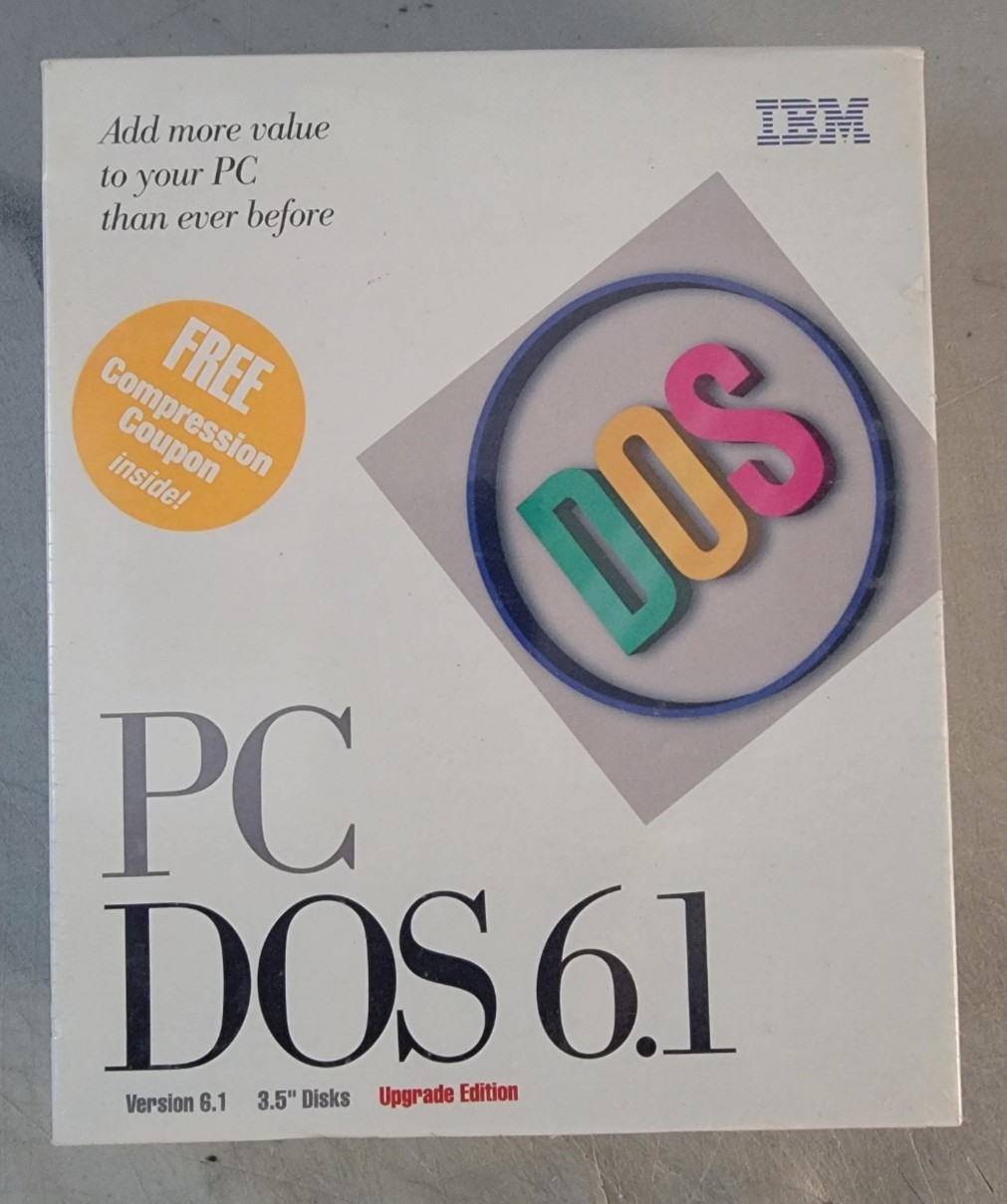 IBM PC DOS 6.1 Upgrade Edition 3.5 floppy disks ~ 1993 - NIB~ Retail Version!