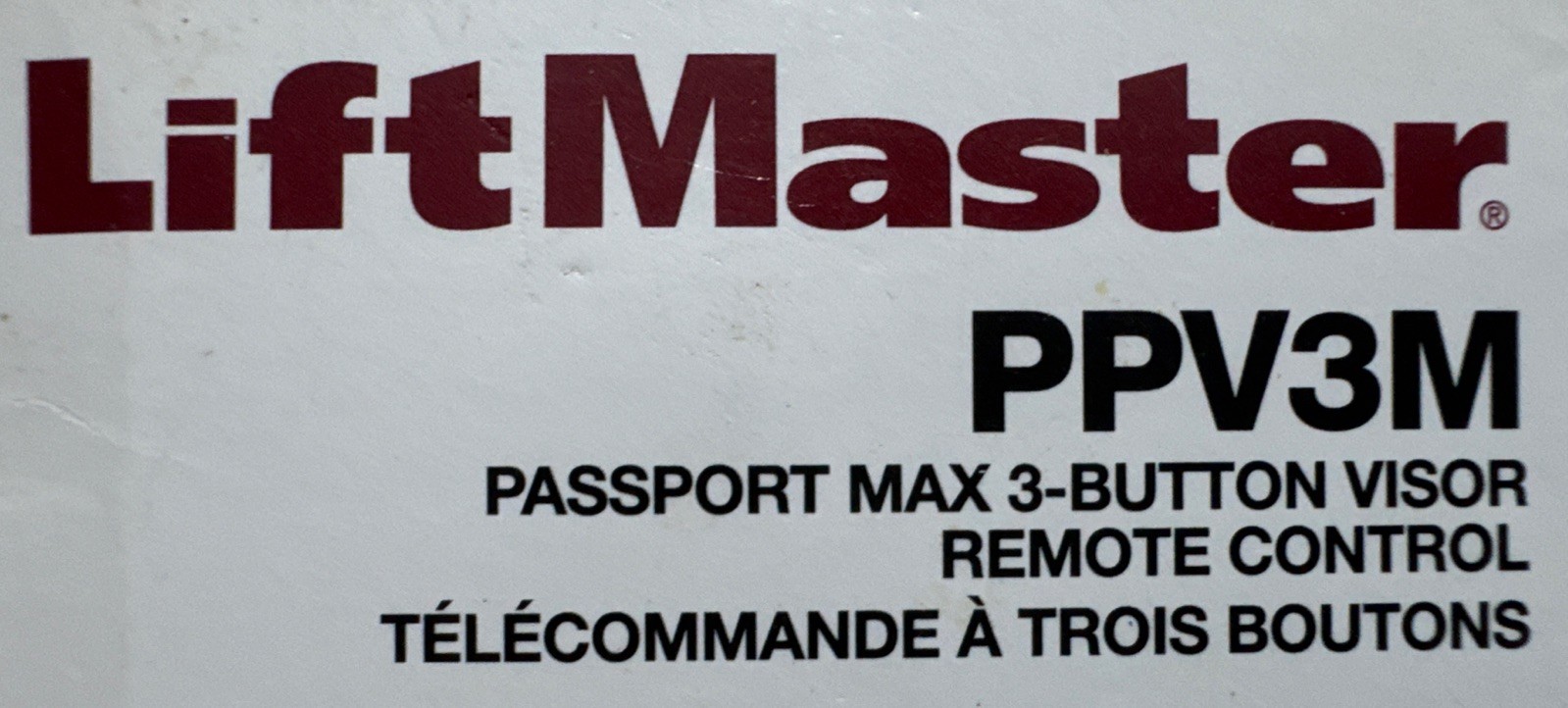 Liftmaster PPV3M Passport Max 3 Button Visor Remote Control Transmitter NIB