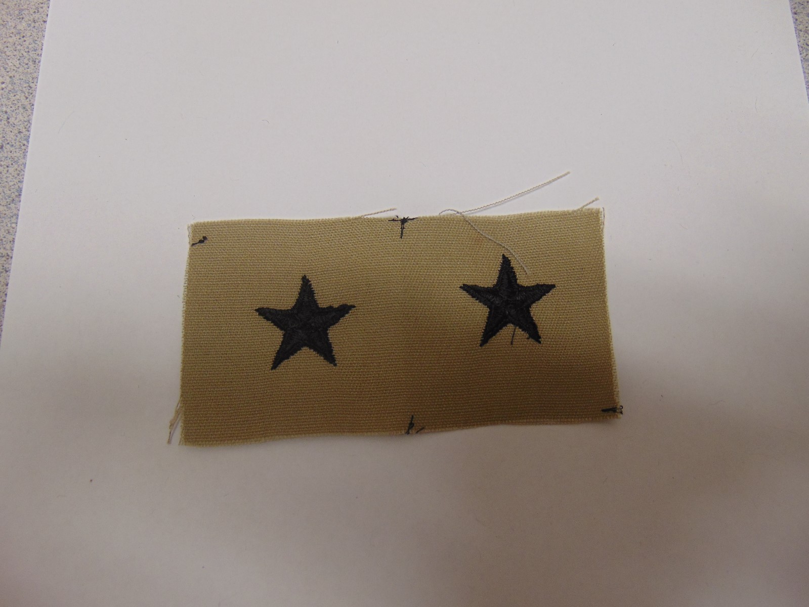 MILITARY PATCH US ARMY CLOTH SEW ON DESERT SET OF 2 ONE STAR GENERAL