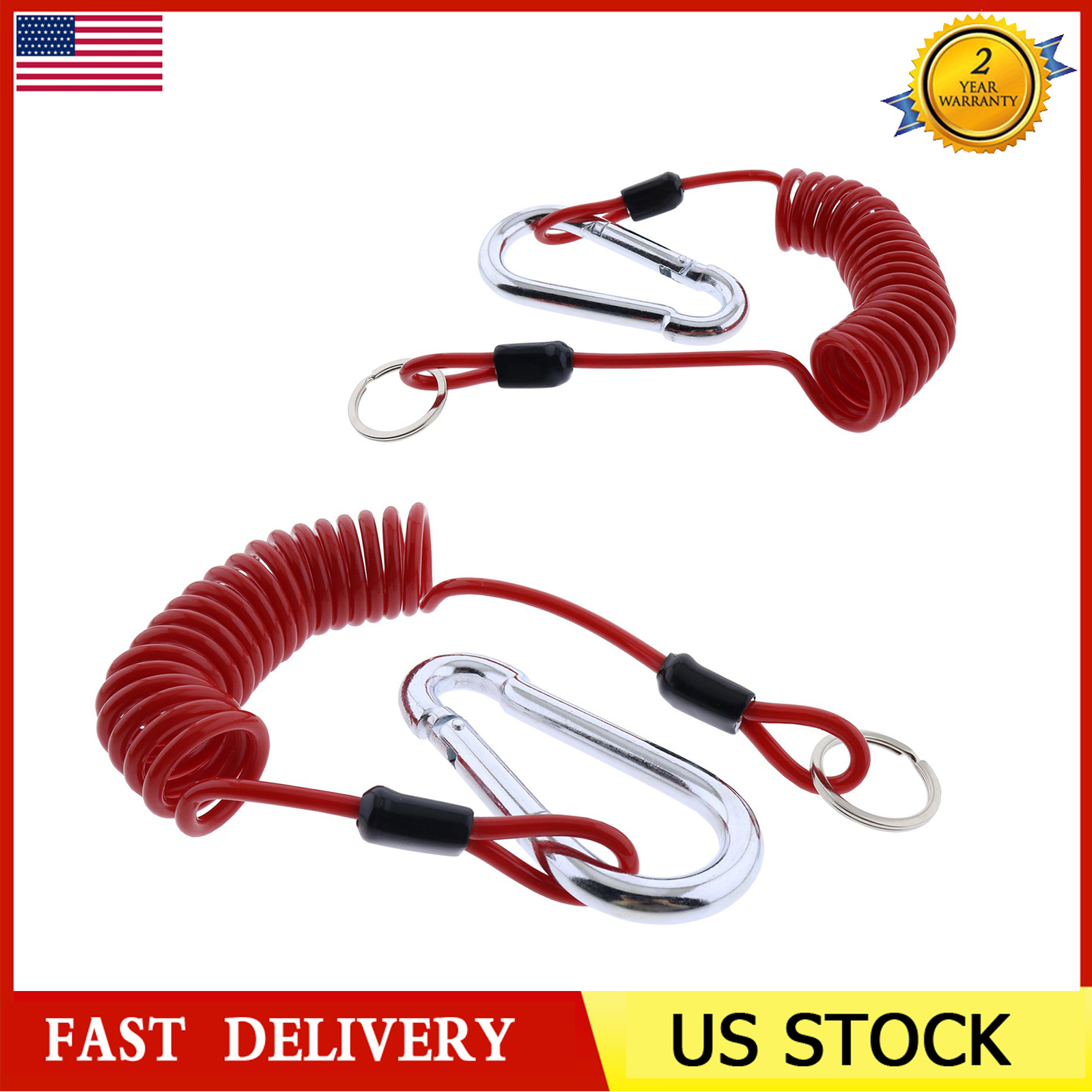 2Pcs 6 Foot Breakaway Trailer Cable - Safety Rope Trailer & Anti-Lost Cable