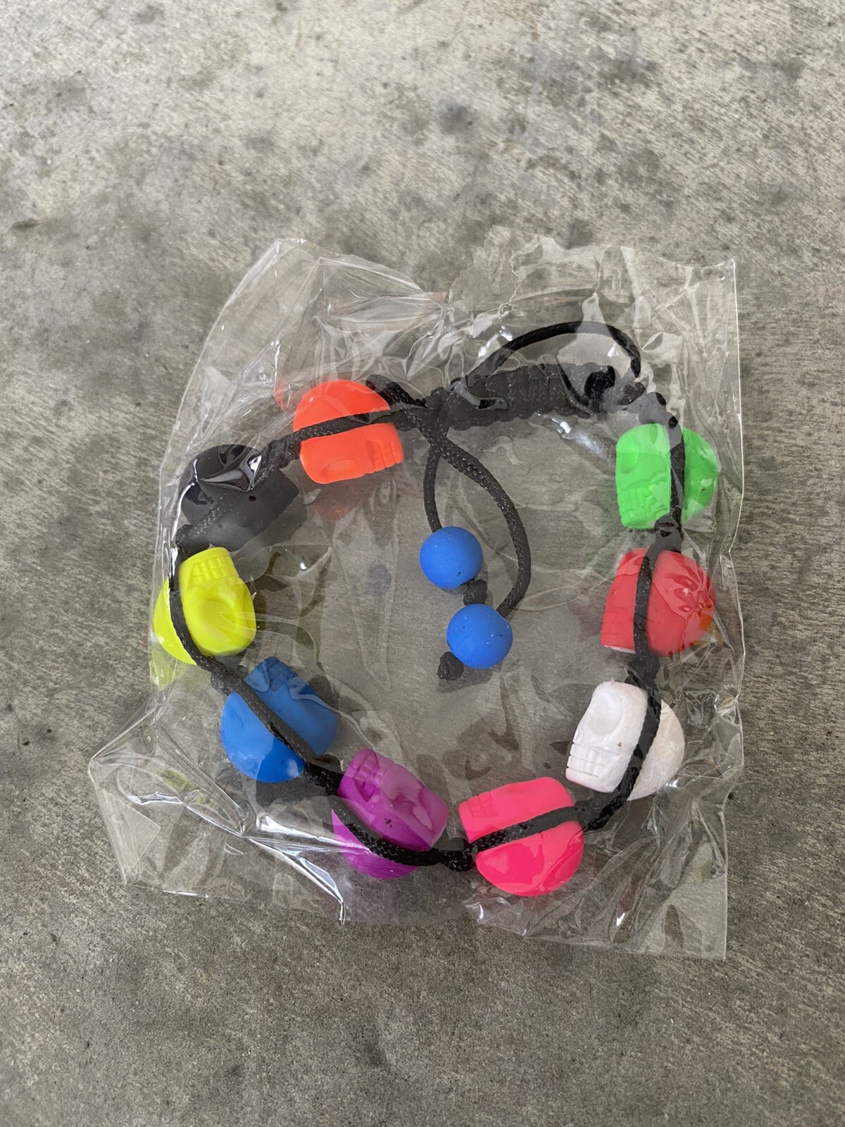 Artisan Multicolor Skull Skulls Rope Bracelet