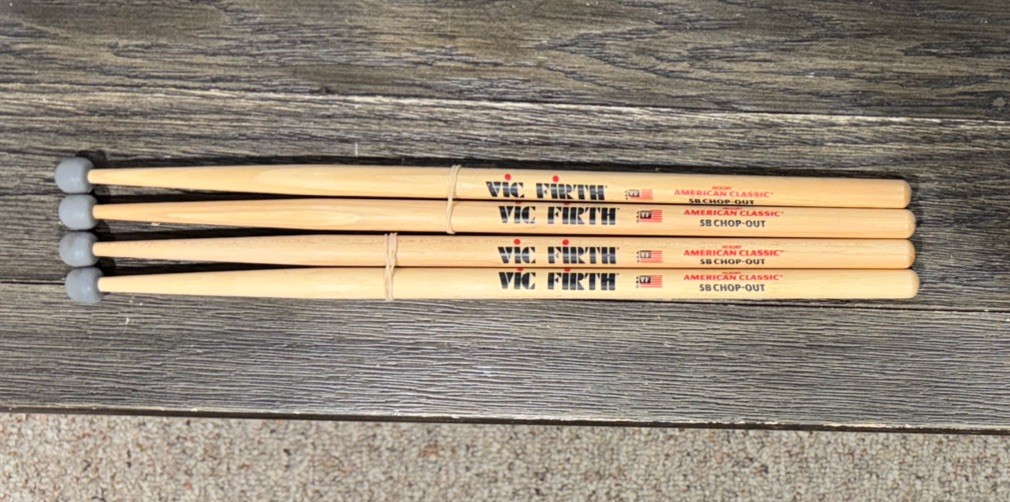 Lot Of 2 Pairs Of Vic Firth 5B Chop-Out Drum Sticks 16”   3-New, 1-Used
