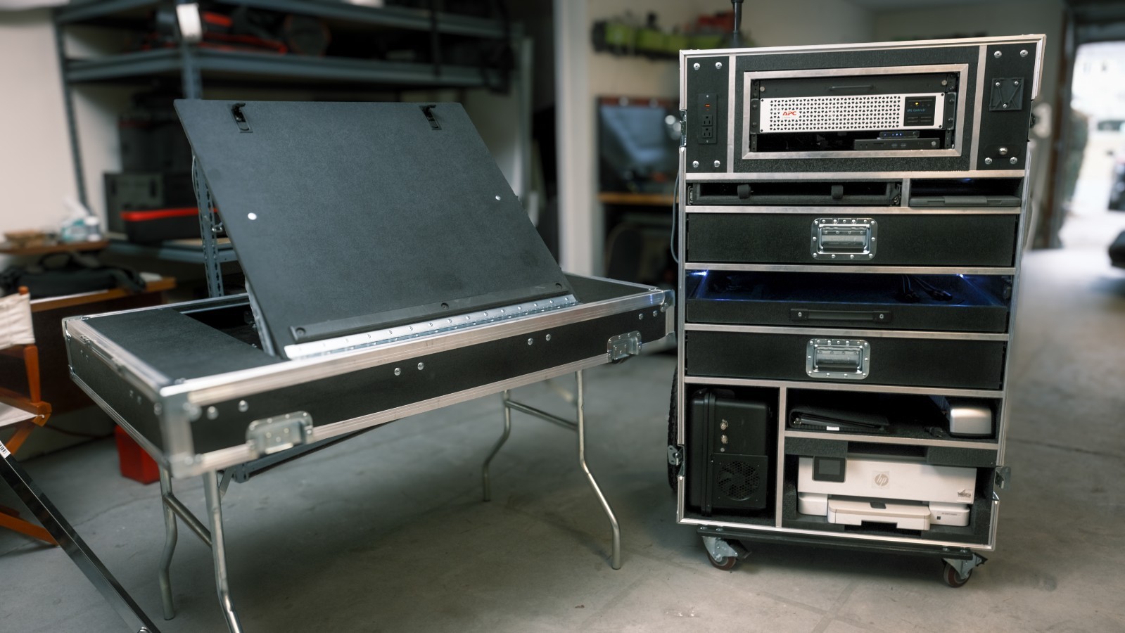 Lighting Programmer Drafting Cart (DMX, Control, Stage/Studio, Table, Storage)