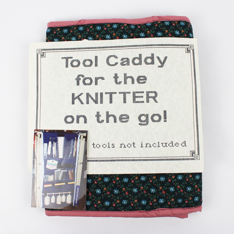 Handmade Tool Caddy For Knitting/Sewing/Crochet Purple and Floral Design
