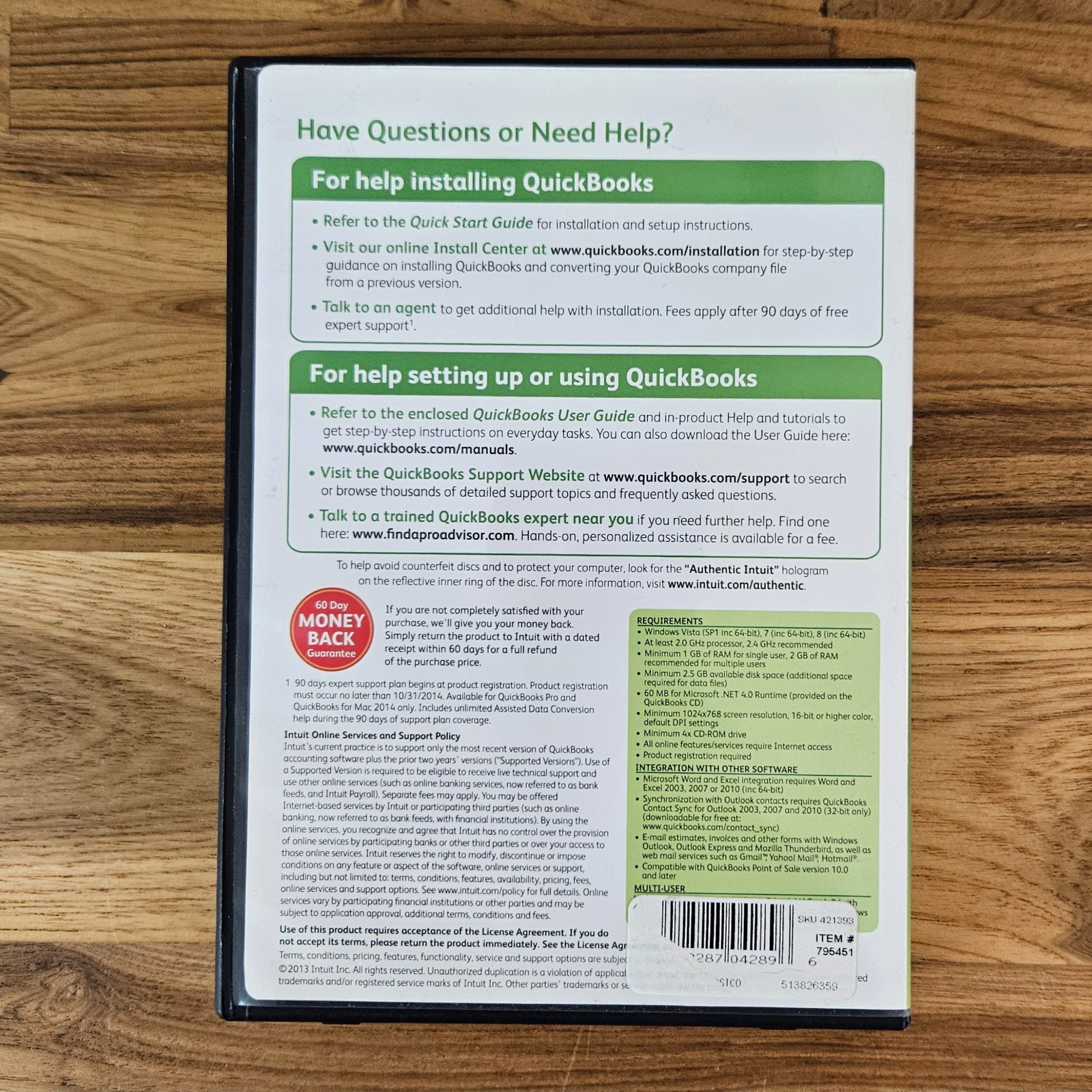 Quickbooks Desktop Pro 2014 Windows Retail Accounting -NO SUBSCRIPT10N