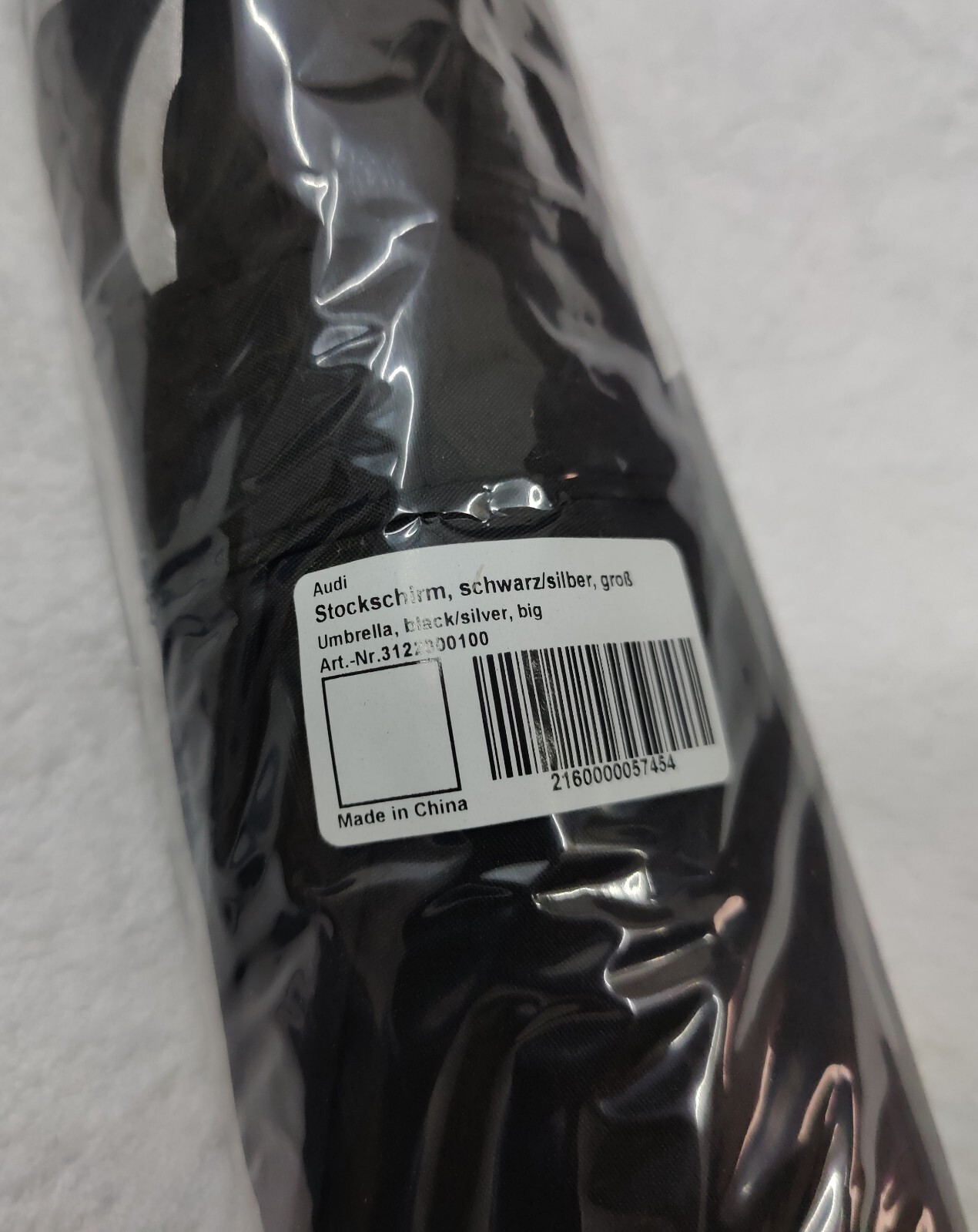 Audi 3122000100 Automatic Umbrella Black/Silver (10 pcs)
