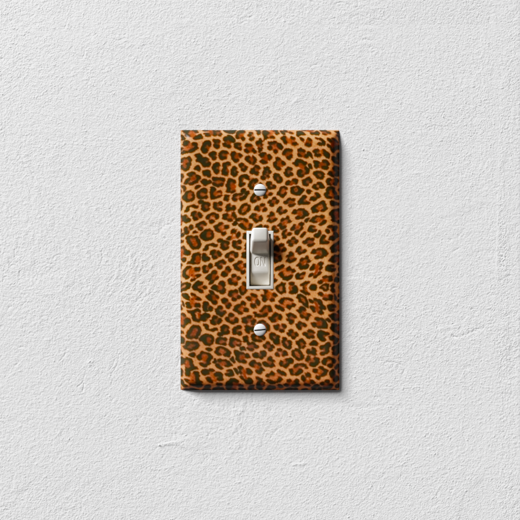 SnazzySwitch Leopard Print Decorative Light Switch Plate Cover
