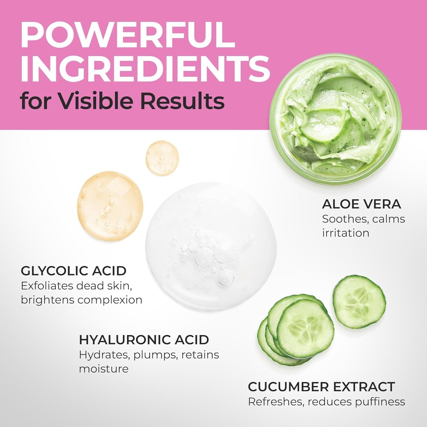 InstaSkincare Glycolic Acid 8% Toner for Face with Hyaluronic Acid 8 Oz