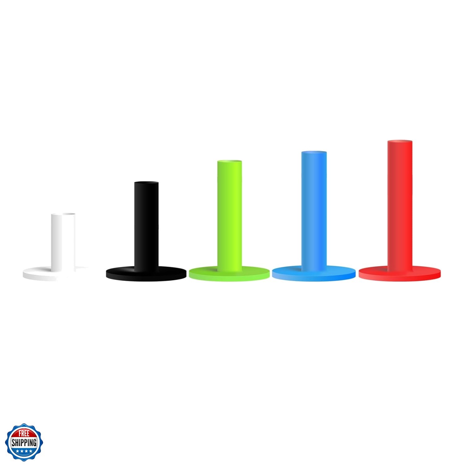 Golf Rubber Tees 1.5" 2.25" 2.75" 3" 3.13" Same or Mixed Sizes/Colors Value 5...