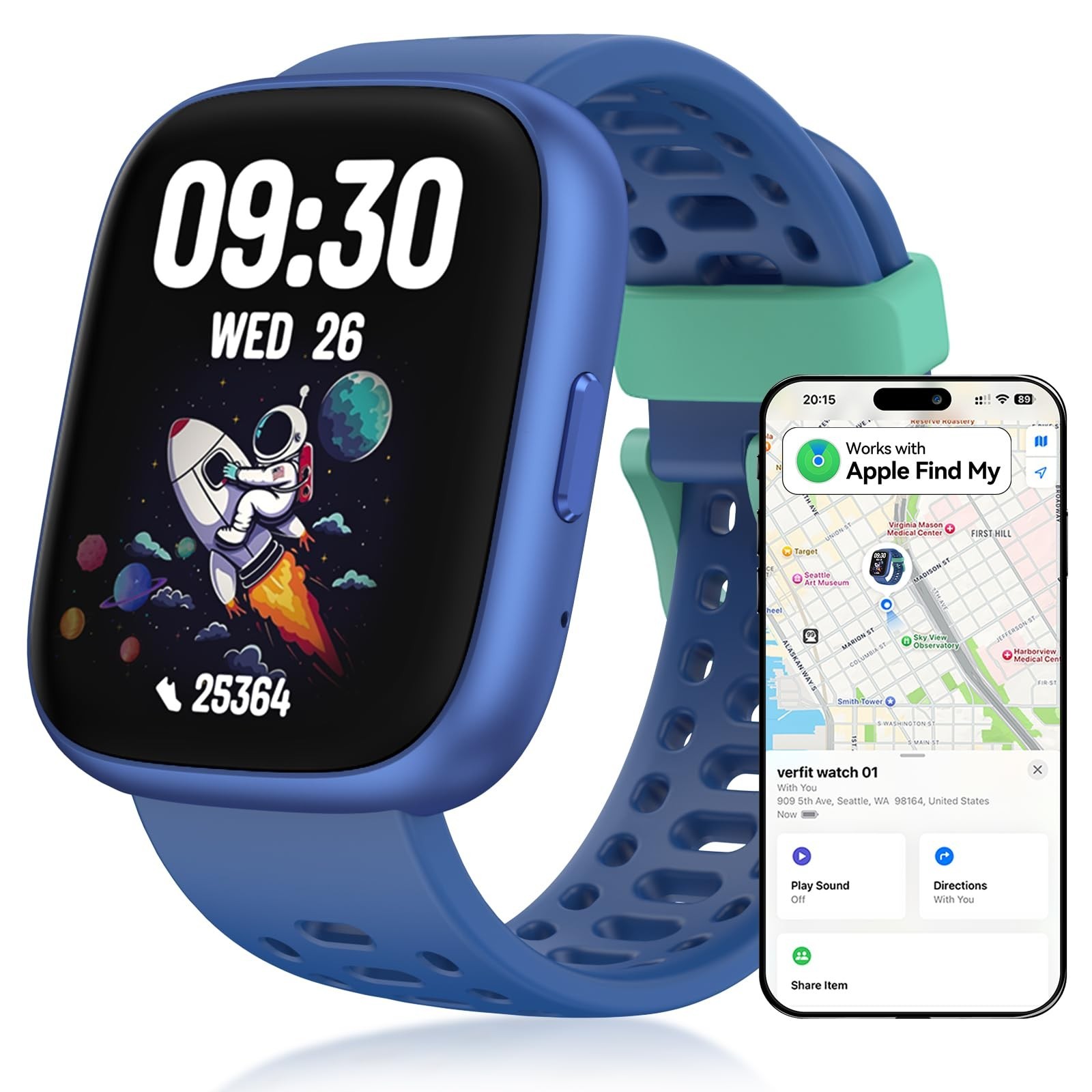 Fitness Tracker Watch, No APP/Phone Required Pedometer Watches Compatible wit...