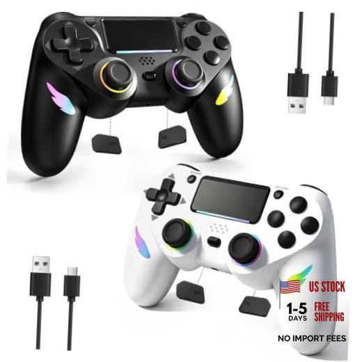 CozyNius 2 Pack Light-up Wireless Controller for Ps4/Slim/Pro/PC,Remote