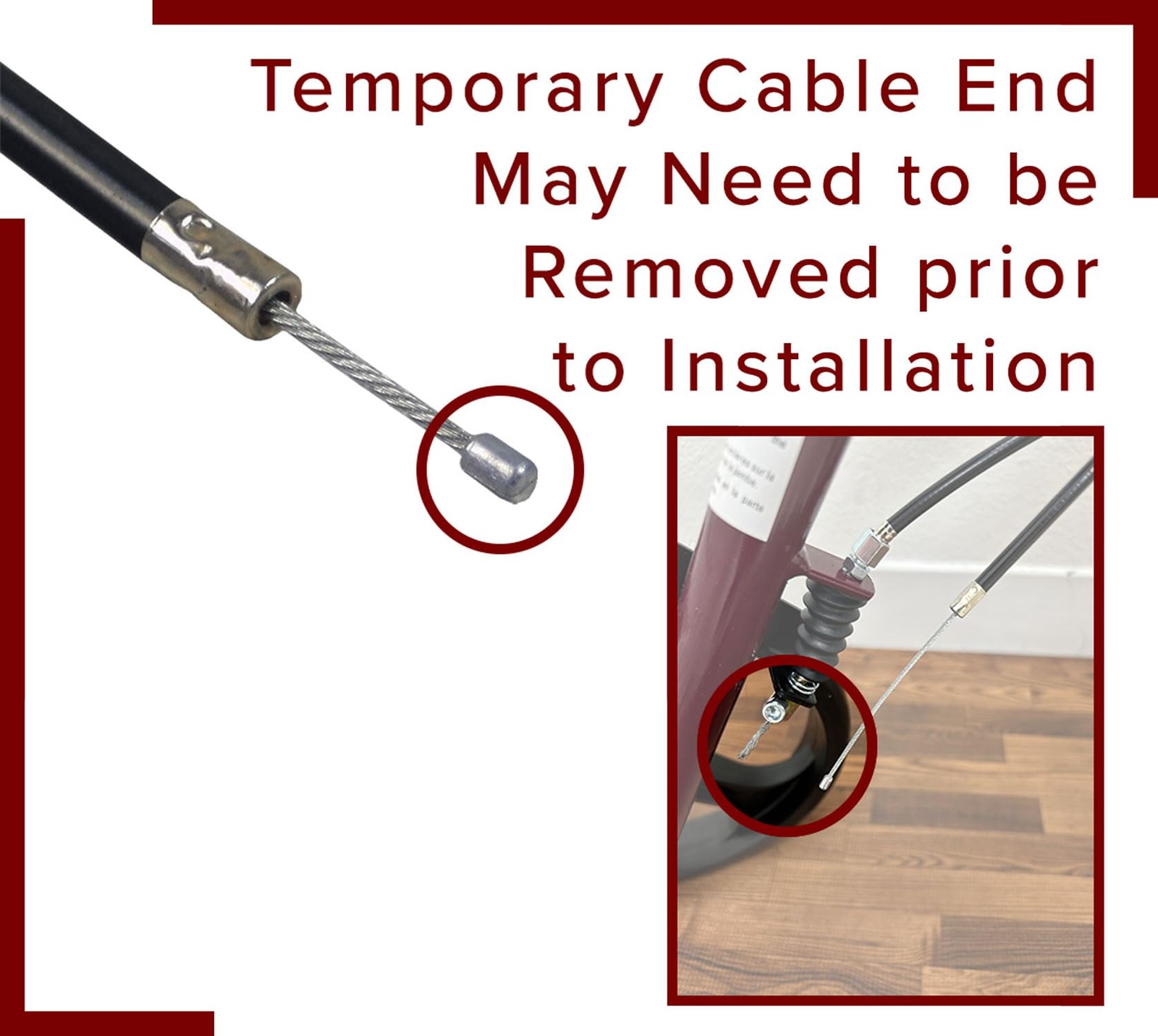 AlveyTech 34" Walker Brake Cable Replacement - for Most 1 Count (Pack of 1)