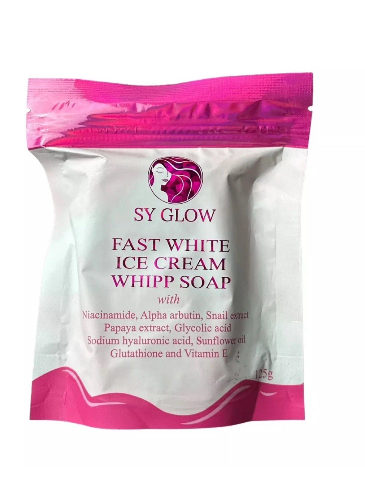 SY GLOW Fast White Ice Cream Whipp Soap, 125g