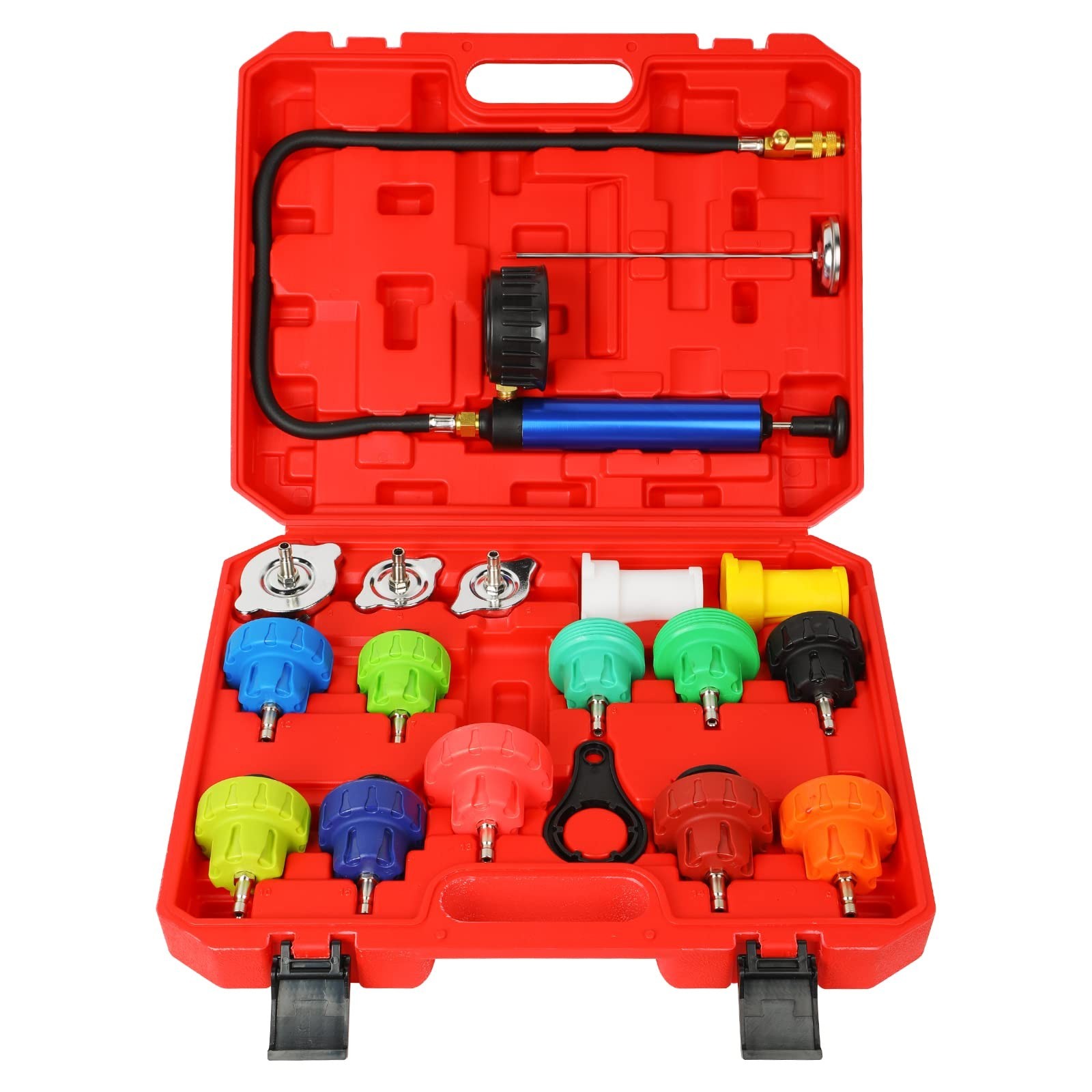 18pcs Cooling System Pressure Tester kit Automotive Radiator Pressure Tester ...