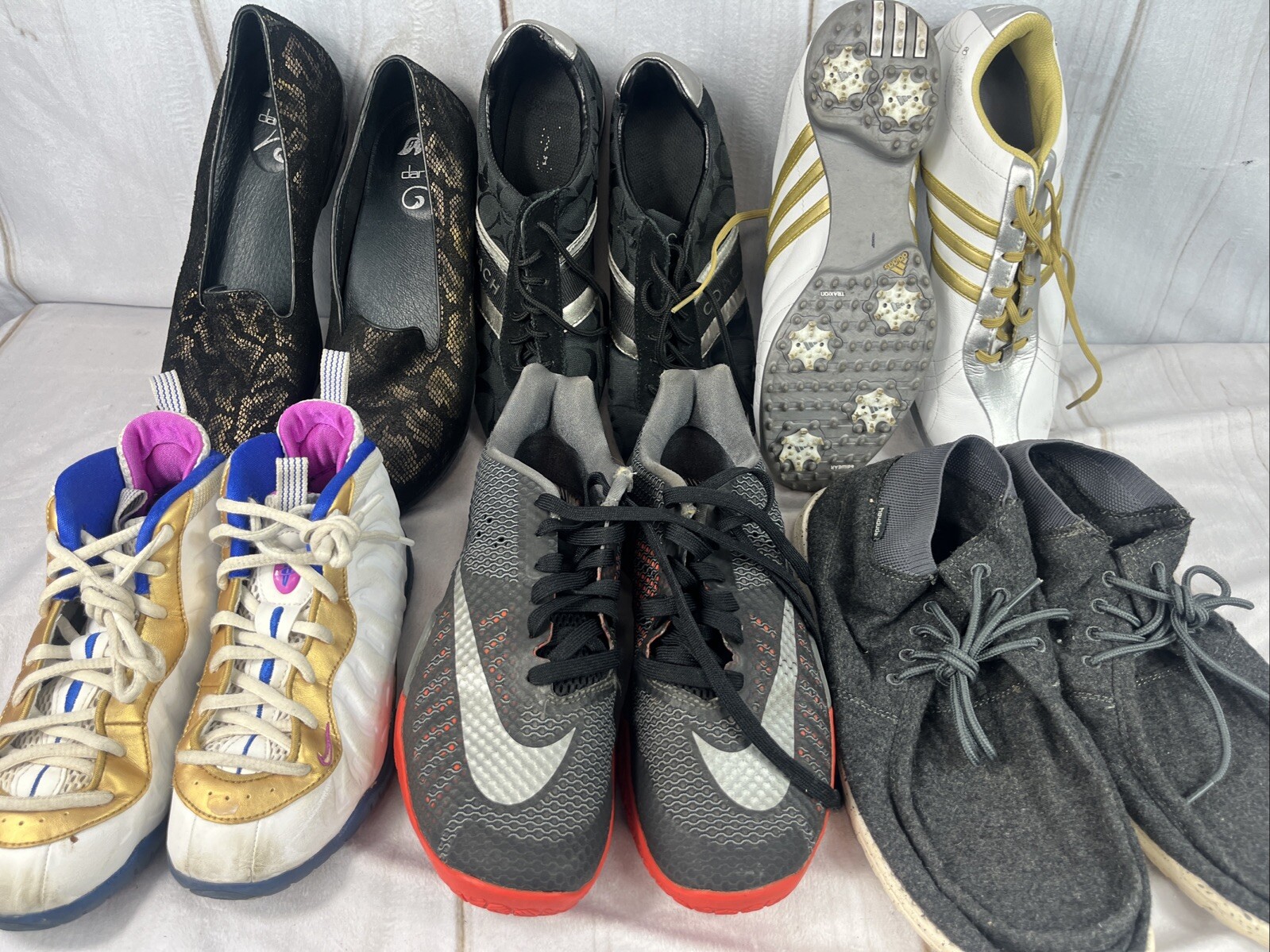 Women's Wholesale Shoe Lot – 6 Pairs Mixed Styles & Sizes | Boots, Heels, Flats