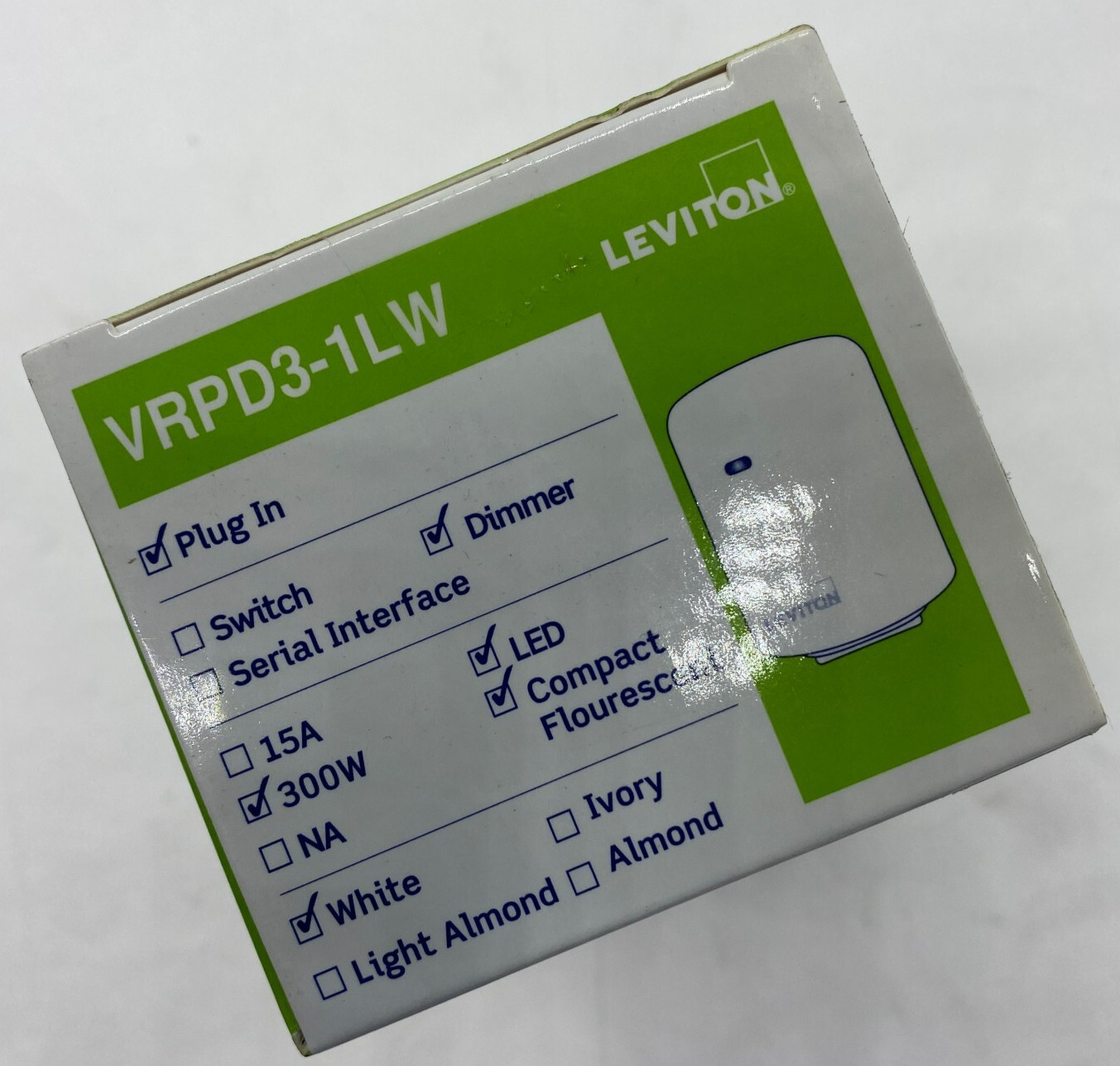 Leviton NSB VRPD3-1LW Light and Dimmer Switches/ VRPD3-1LW