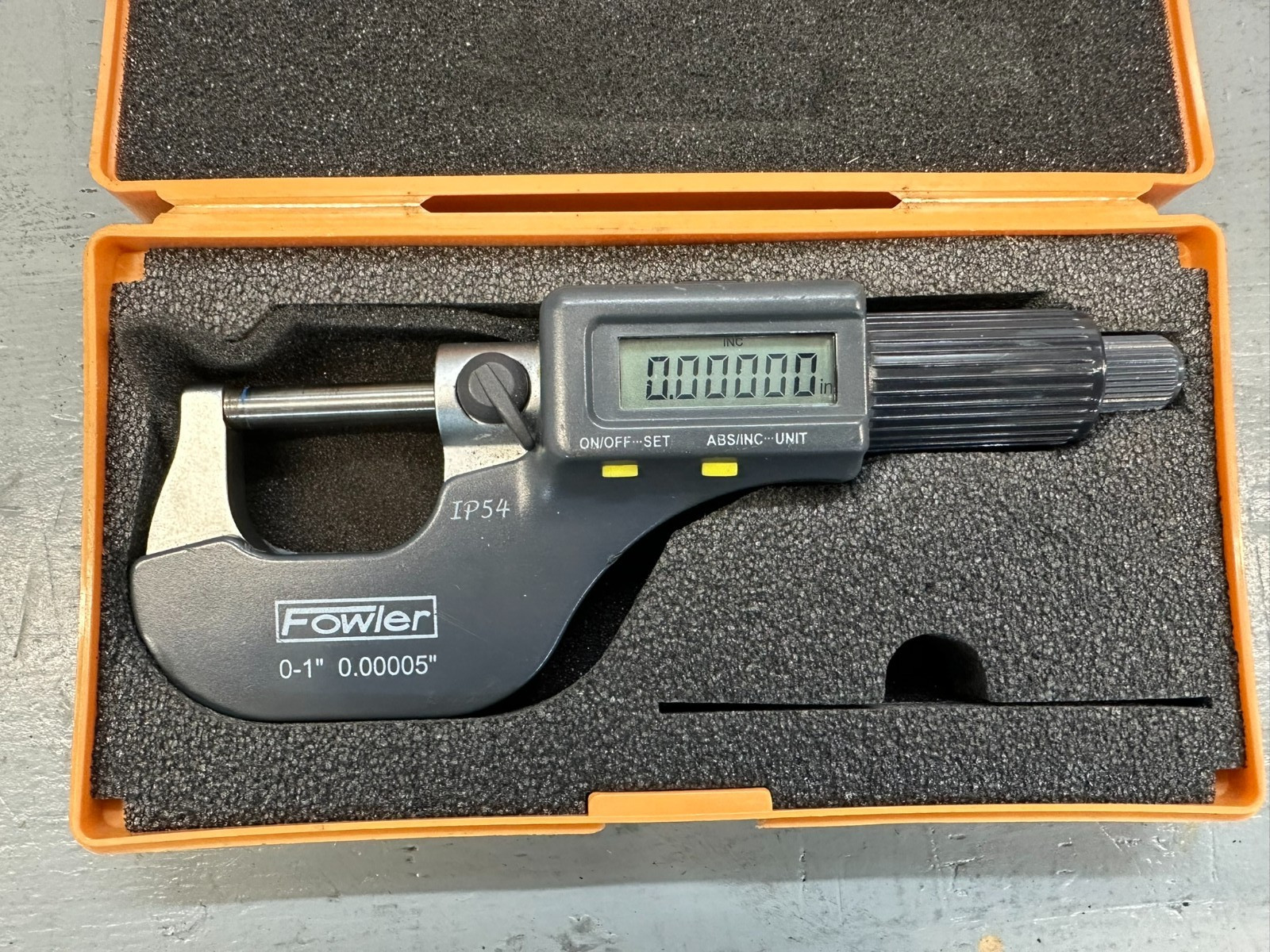 FOWLER IP54 PLUS 0-1" 0.00005" DIGITAL MICROMETER