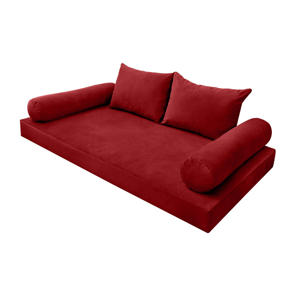 |SLIPCOVER ONLY| S.V4 Velvet Daybed Mattress Pillow Knife Edge Twin-XL AD369