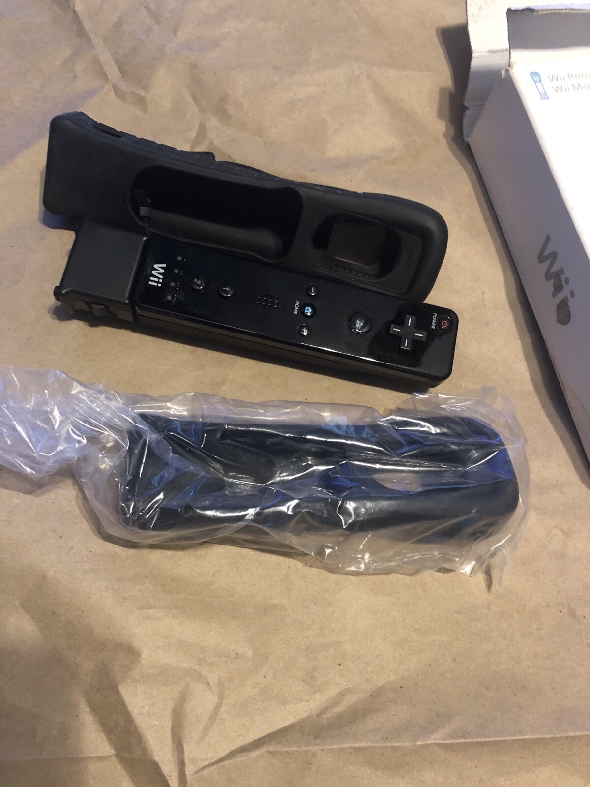 Nintendo Wii Wireless Remote + MotionPlus Black Motion Controller With Box