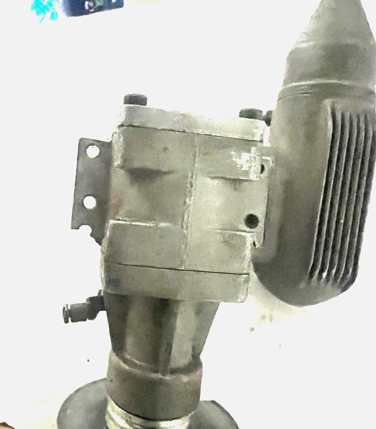 nitro airplane engine with propeller nose have a few scratches