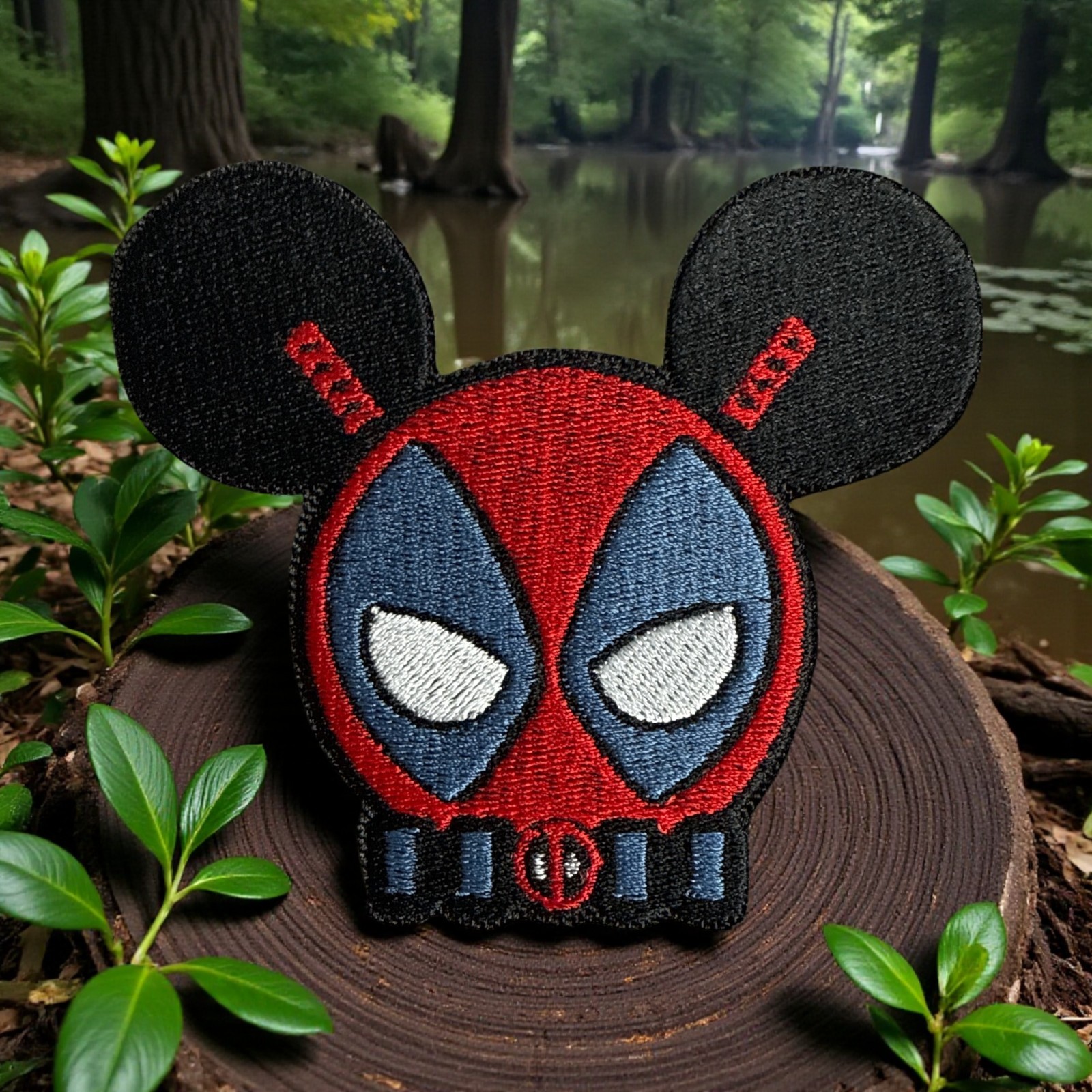 Deadpool Mickey Embroidery Patch 3.52" X 4.11"