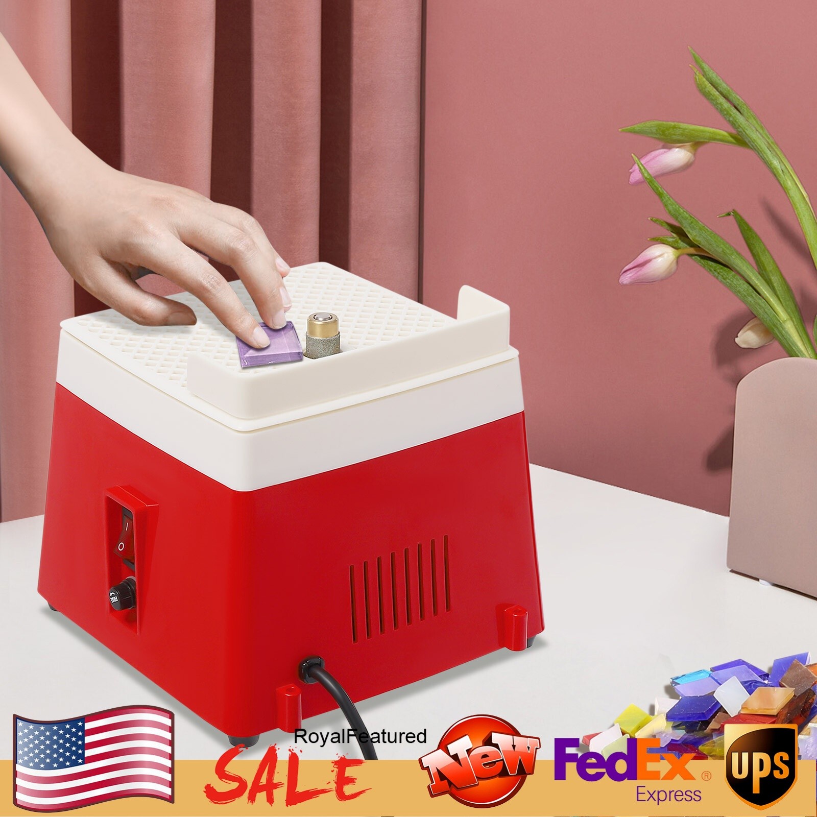 Glass Grinder for Stained Glass Sheets Mini Stain Glass Grinder Machine 4200RPM
