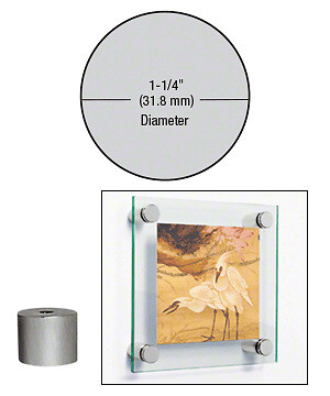 CRL S0B1141BS 316 Brushed Stainless 1-1/4" Diameter by 1" Standoff Base