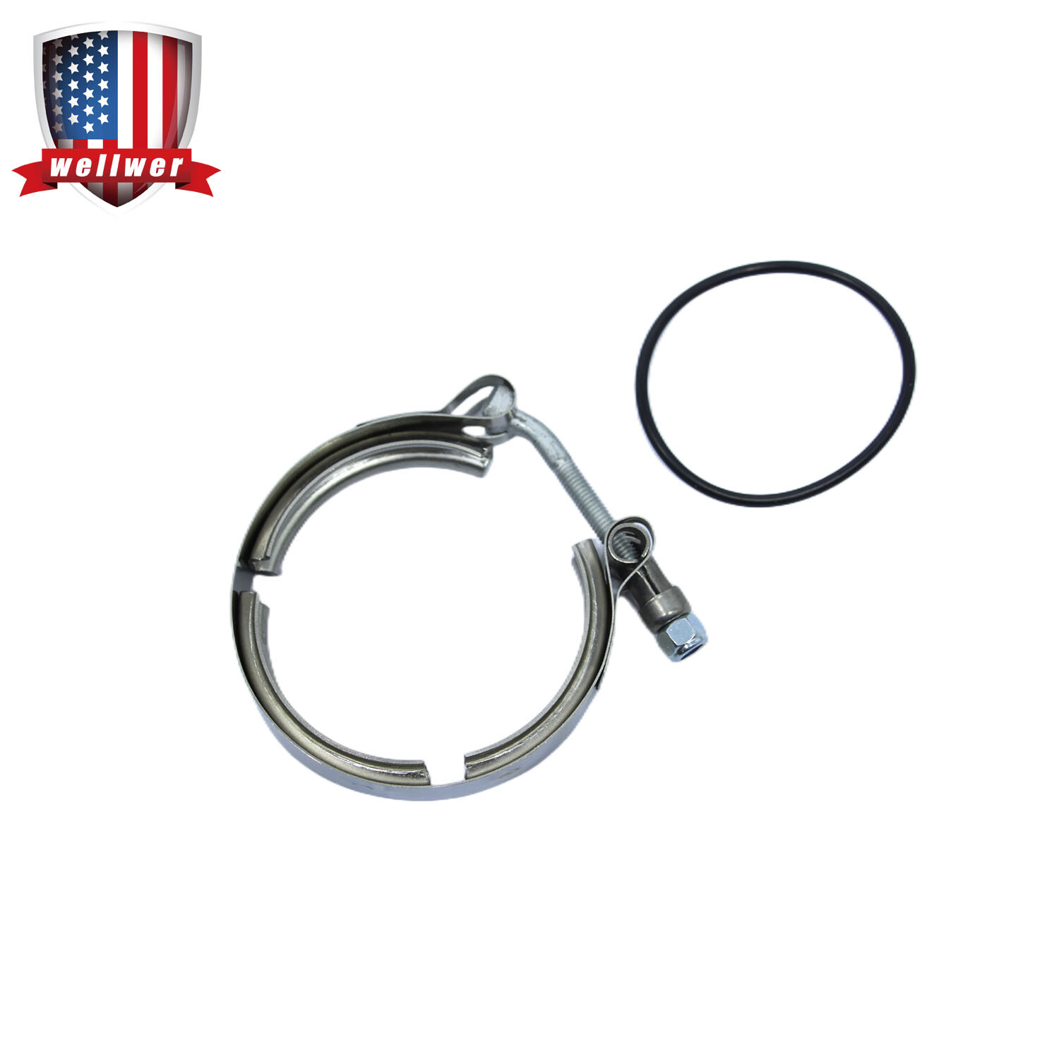 Turbo Air Outlet Elbow V-Band Clamp & O Ring for Cummins Engines W/ WH1C HX35W