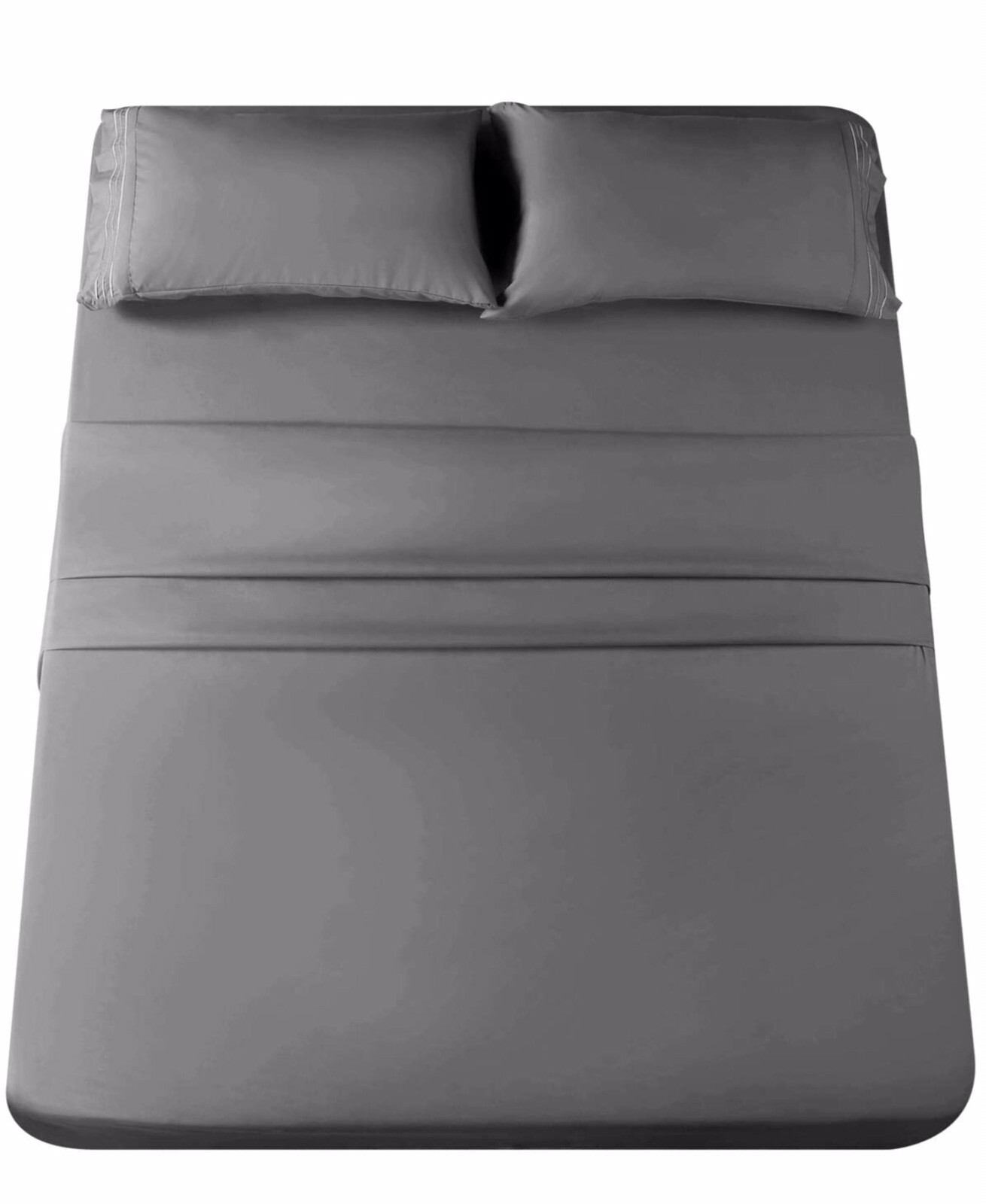 Grleaf 4pc Microfiber Sheet Set Dark Grey Soft, Size Queen
