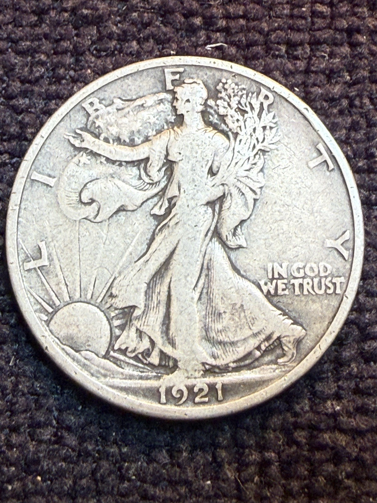 1921-S 50c Walking Liberty Half Dollar F