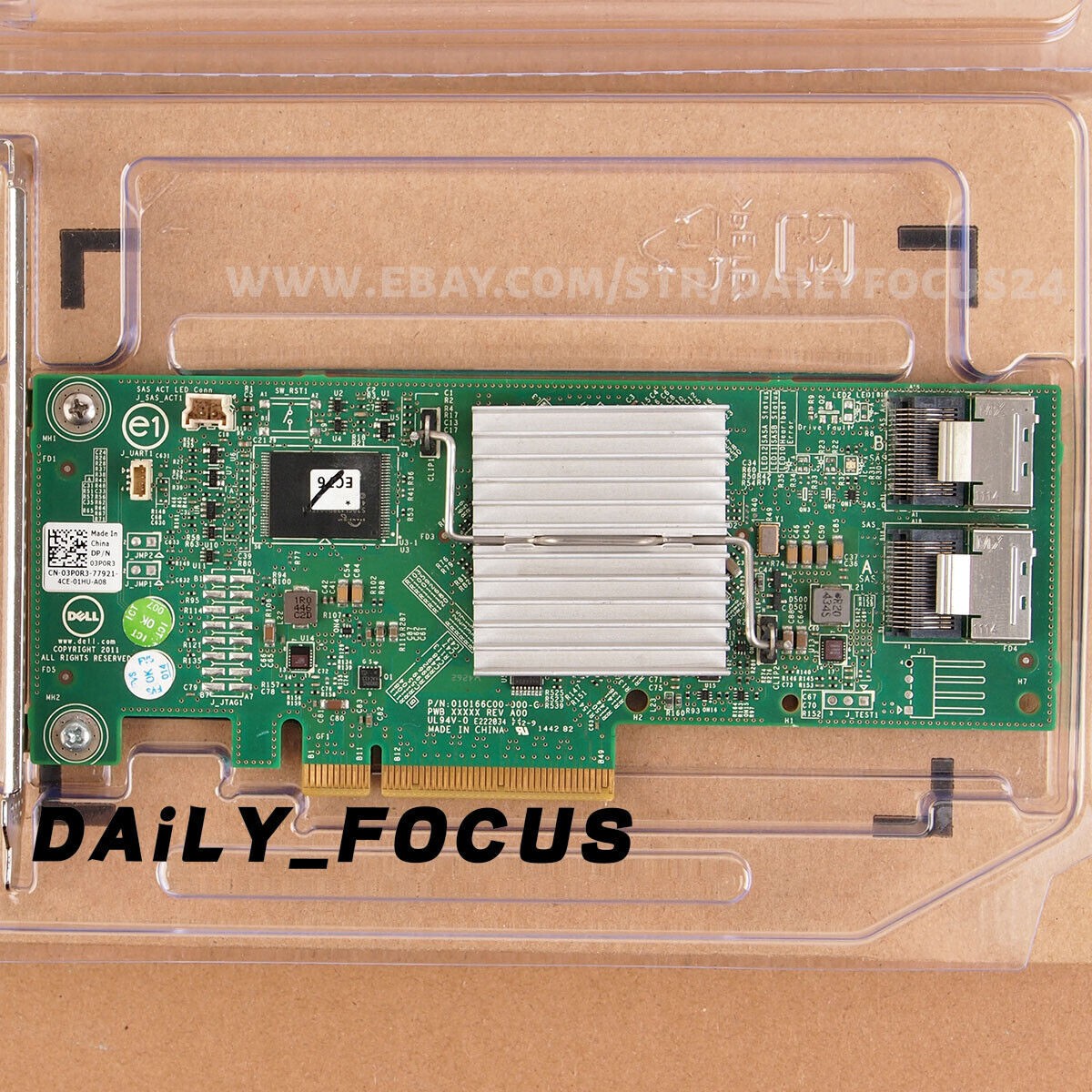 DELL PERC H310 6Gbps HBA 8-Port SAS PCIe 2.0 FW:P20 0HV52W RAID Controller