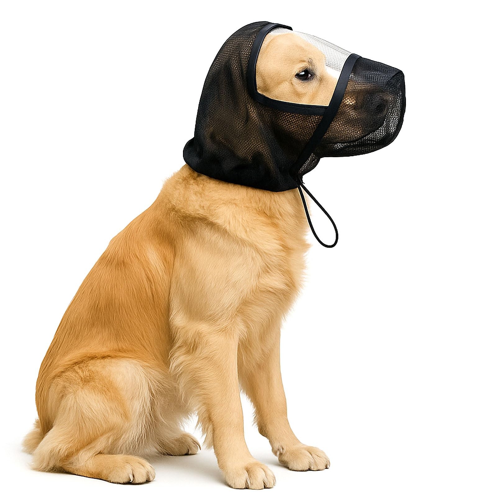 Colenumone Dog Foxtail & Debris Mask, Protective Mesh Guard with Clear Window