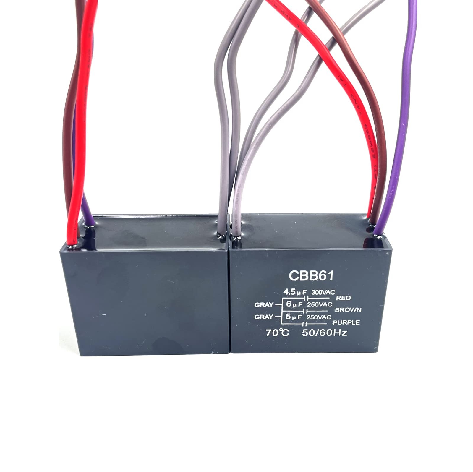 New 5 Wire Ceiling Fan Capacitor Replacement for New Tech CBB61, 250VAC 50/60...