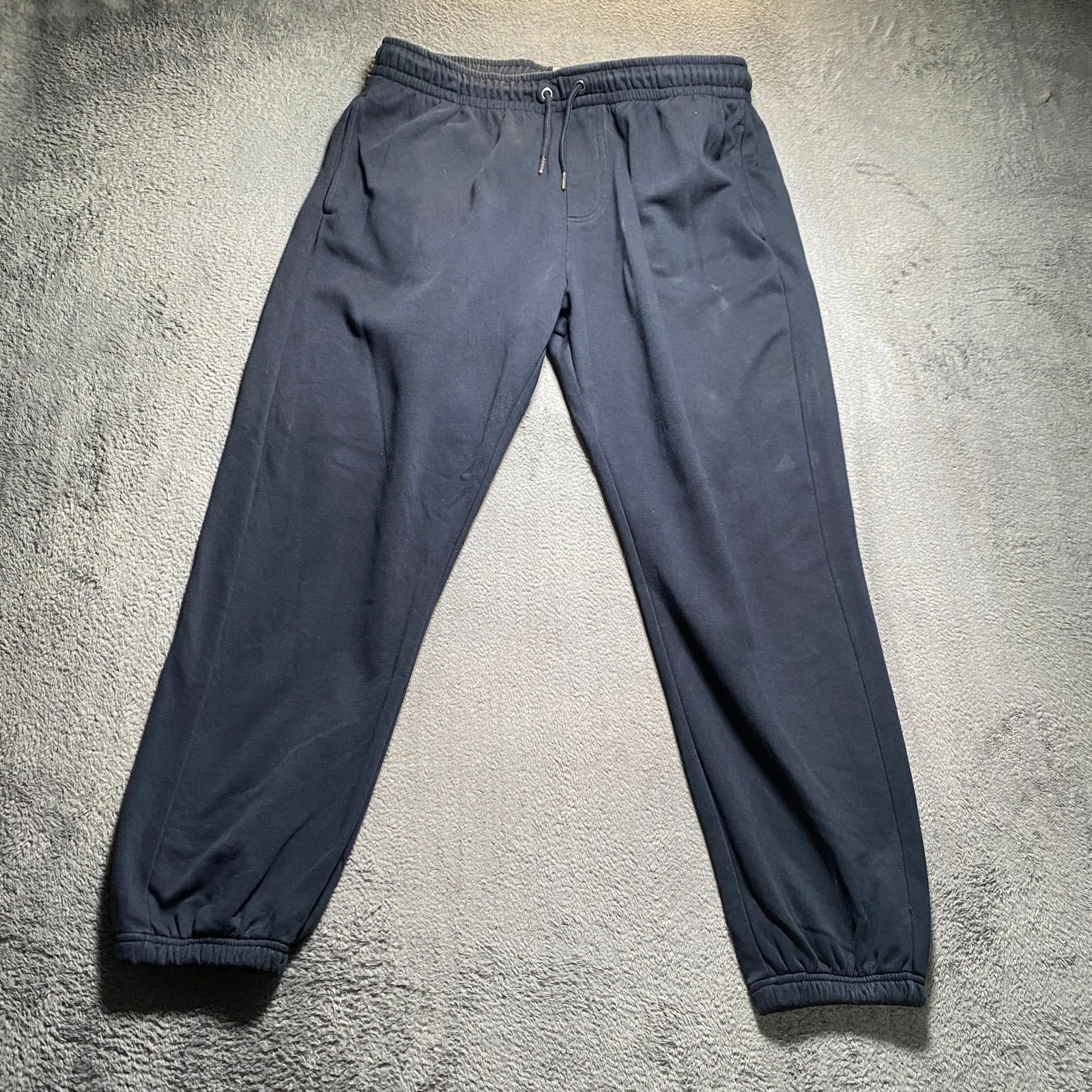 George Jogger Men's XL Navy Blue Elastic Waist Trousers Drawstring Casual