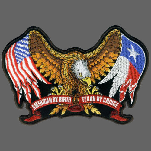 TEXAS EAGLE FLAG BIKER PATCH 5 INCH MC BIKER PATCH