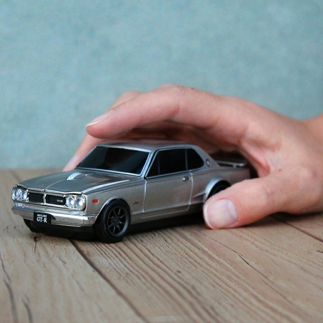 NISSAN SKYLINE 2000GT-R KPGC10 type Car Wireless PC Mouse Silver Bluetooth