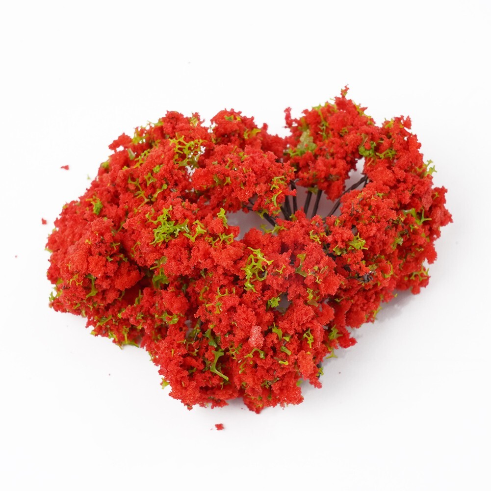 10X Red Flowers Model Trees Model Train Diorama Garden Scenery 4cm Flower Tree