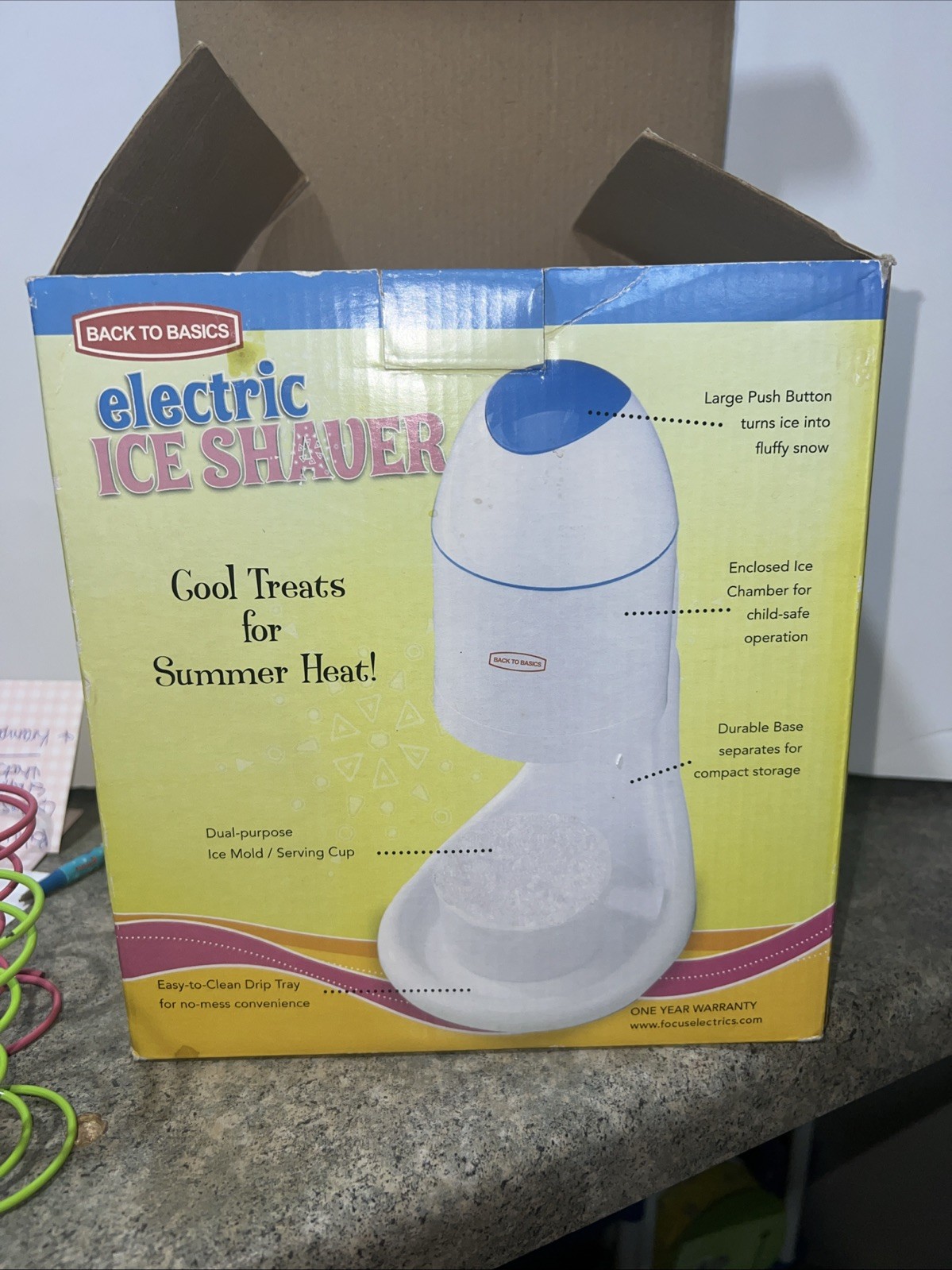 Back To Basics Electric Ice Shaver With Bonus Holders!