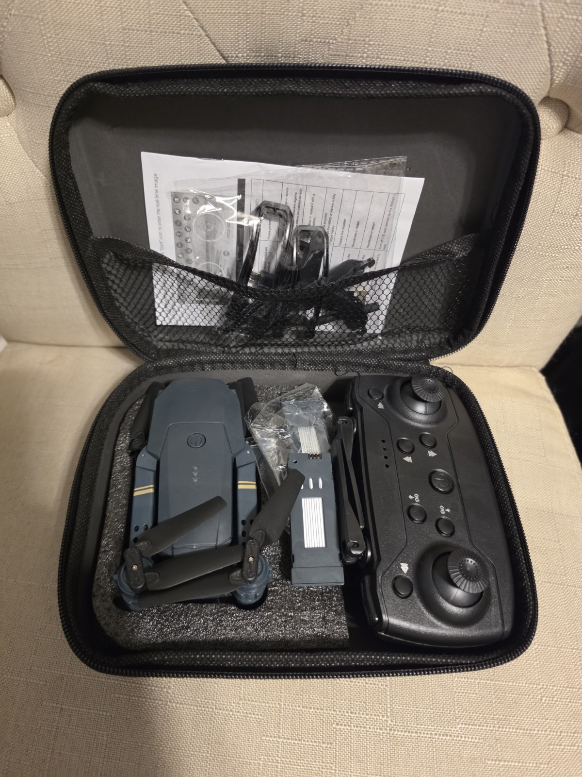 Black Falcon Drone Collapsible Quadrocopter with Case 2.4 GHz And 4k HD Camera