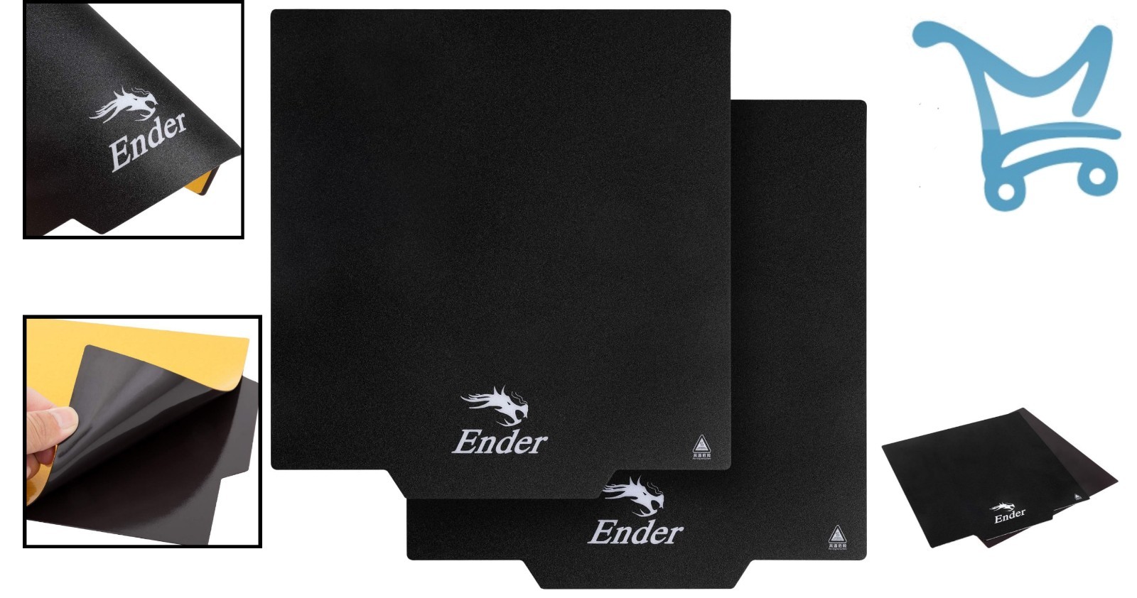 2PCS Magnetic Removable Build Surface for Ender 3 3D Printer Heated Bed