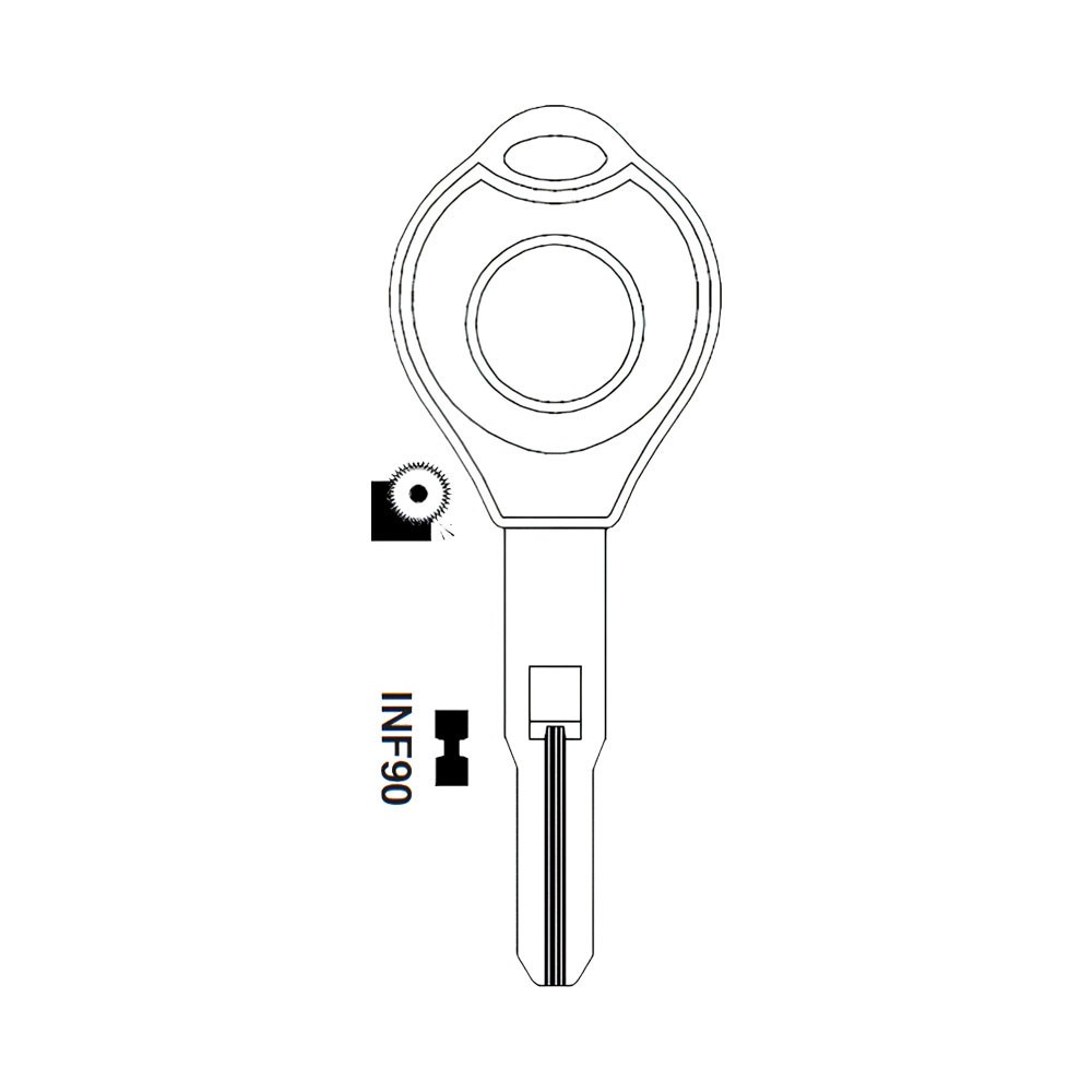 INF90 Key Blank Brass