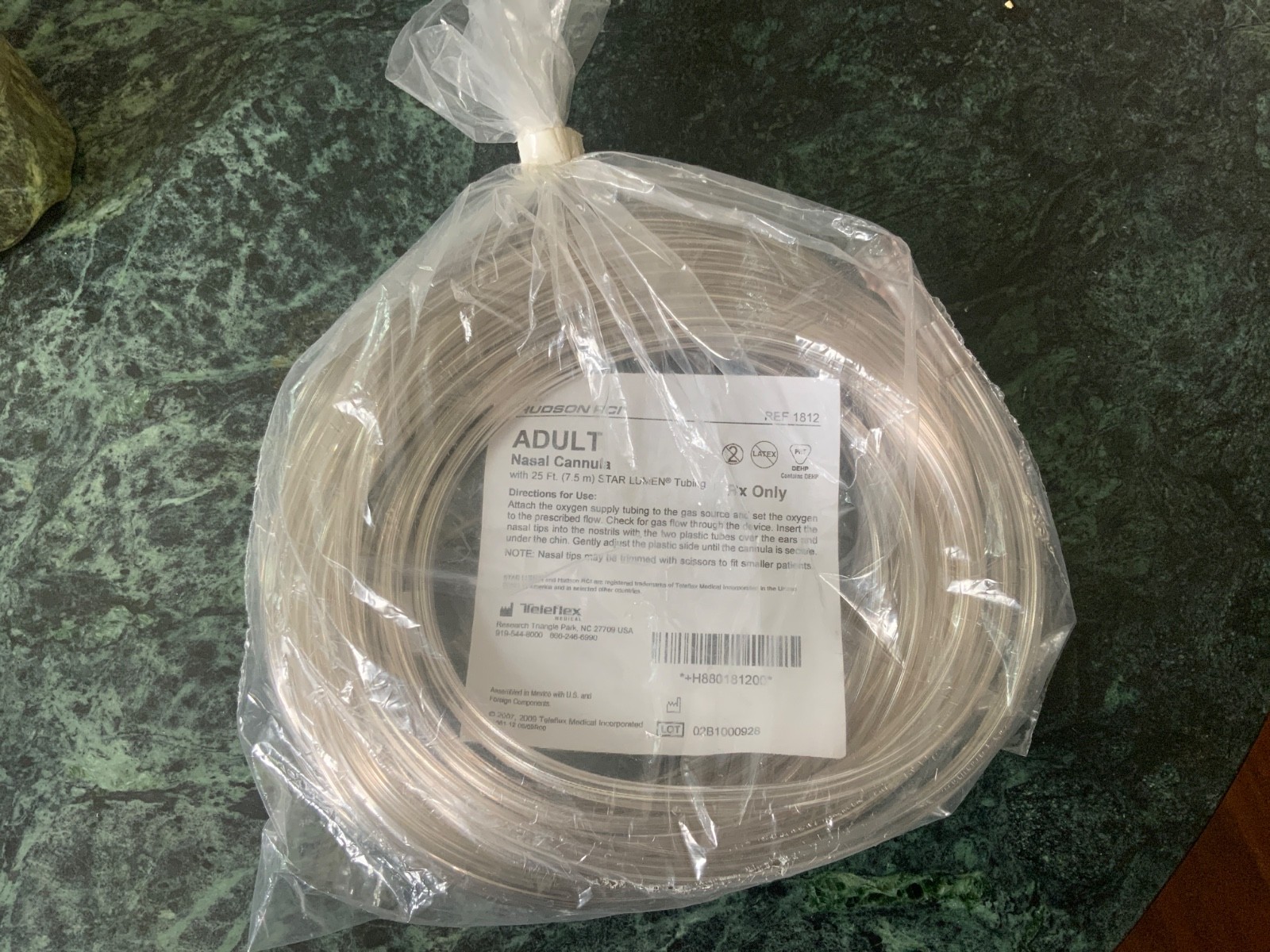 Hudson RCI - 25Ft Soft Adult Oxygen Nasal Cannula 1-Pack