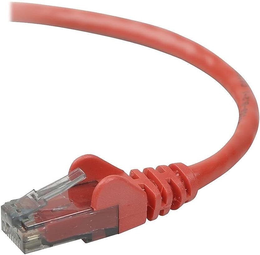 NEW Belkin A3L980B25-RED-S 25' RED CAT6 Gaming Network Mesh Patch CABLE Snagless