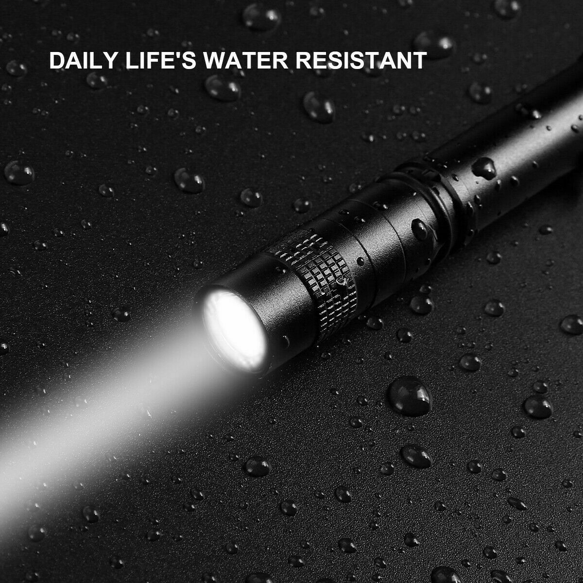 5Pcs LED Flashlight Portable Pen Torch Lamp Clip Mini Light Penlight US