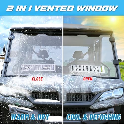 Sliding Vented Front Full Windshield Compatible with CFMOTO Vented Windshield