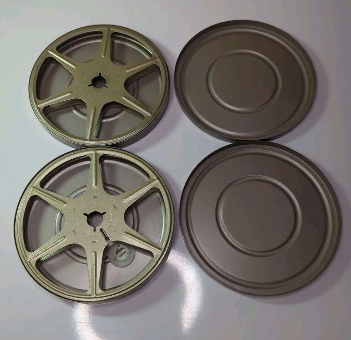 Vintage Scherer 5" FILM Reel & Canister Lot Of 2