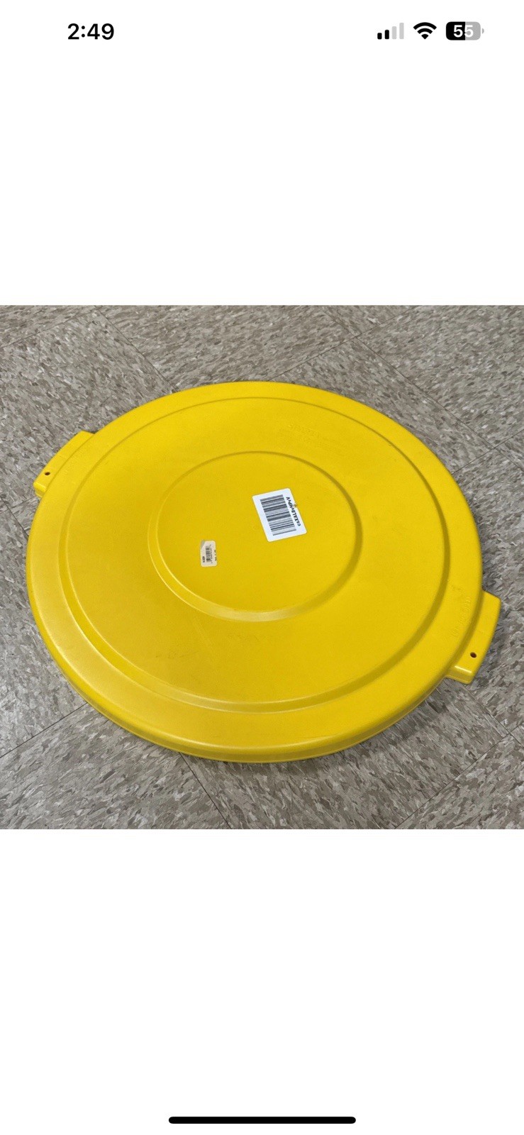 Carlisle 84103304 Bronco Yellow 32 Gallon Waste Container Lid