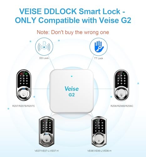 G2 Gateway, Smart Deadbolt WiFi Gateway, Remote Control, Compatible with DD