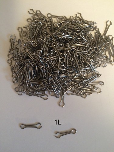 SIZE 1 LONG STAINLESS STEEL SINKER EYES FITS HILTS & DO-IT MOLDS (500PK)